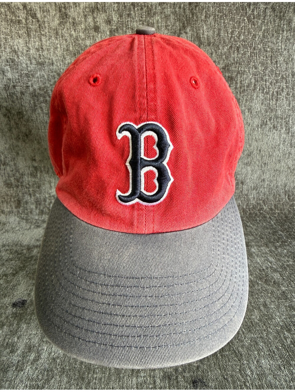 Boston Red Sox MLB Red & Gray Washed Cotton Strapback Dad Hat Cap